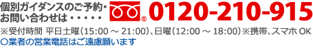 個別ガイダンスのご予約・お問い合わせは フリーダイヤル 0120-210-915